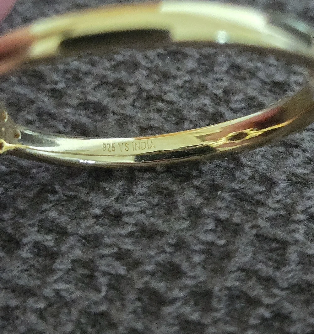 Shivam Green💚 Flourite Teardrop💧 with White Topaz Ring💍 - NWT - Picture 10 of 16